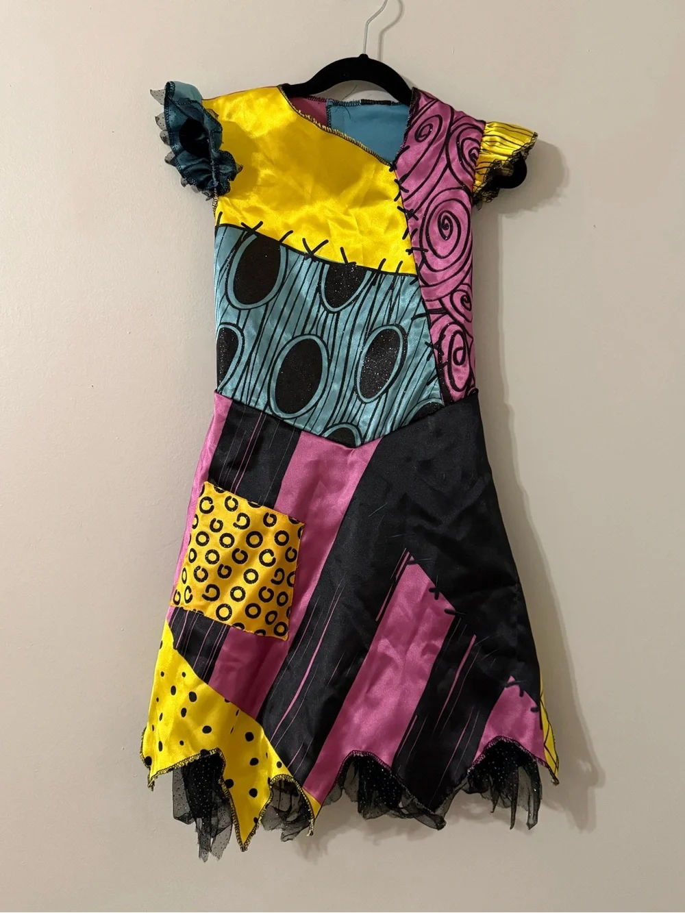Disney Nightmare Before Christmas Sally Patchwork Dress Kids 7-8